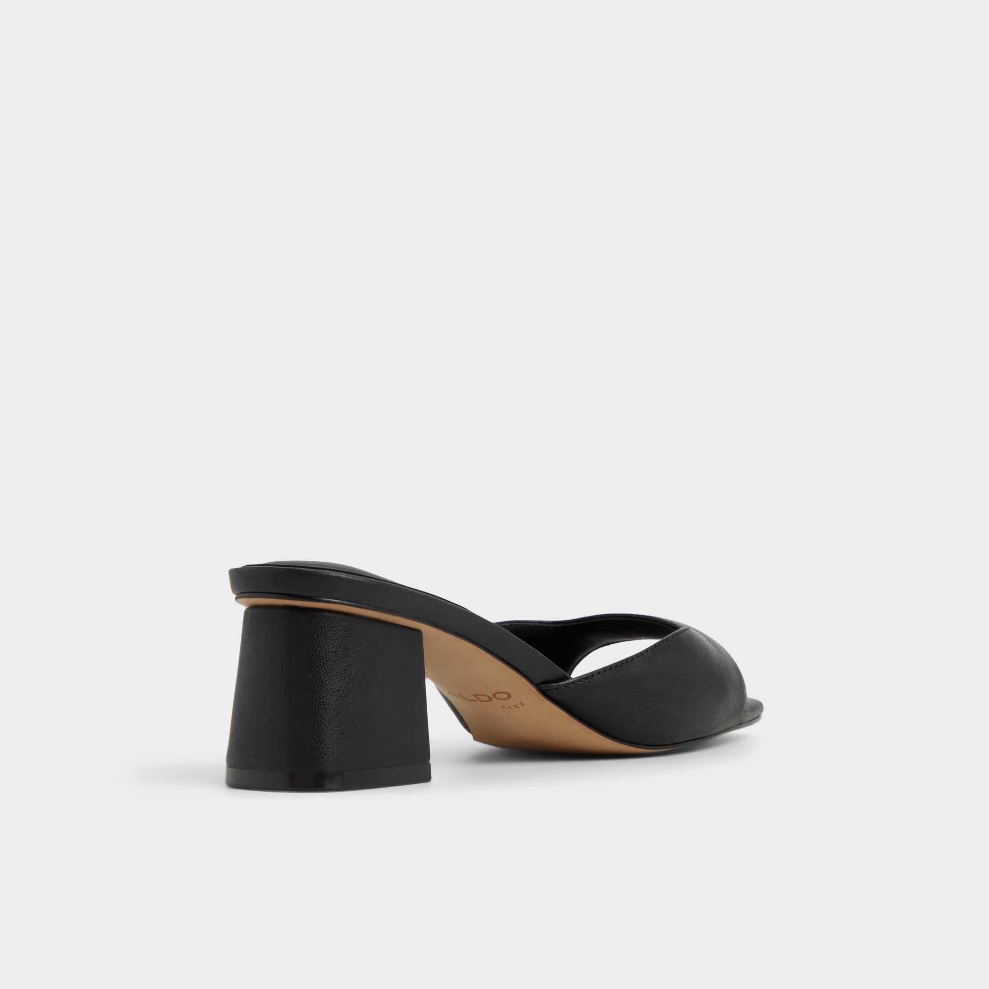 Aneky in Black - Heeled mule, Block heel