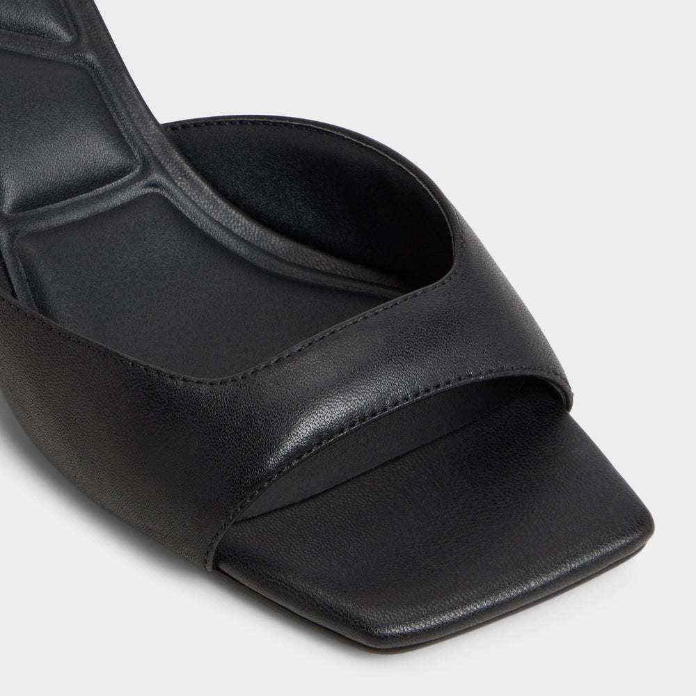 Aneky in Black - Heeled mule, Block heel