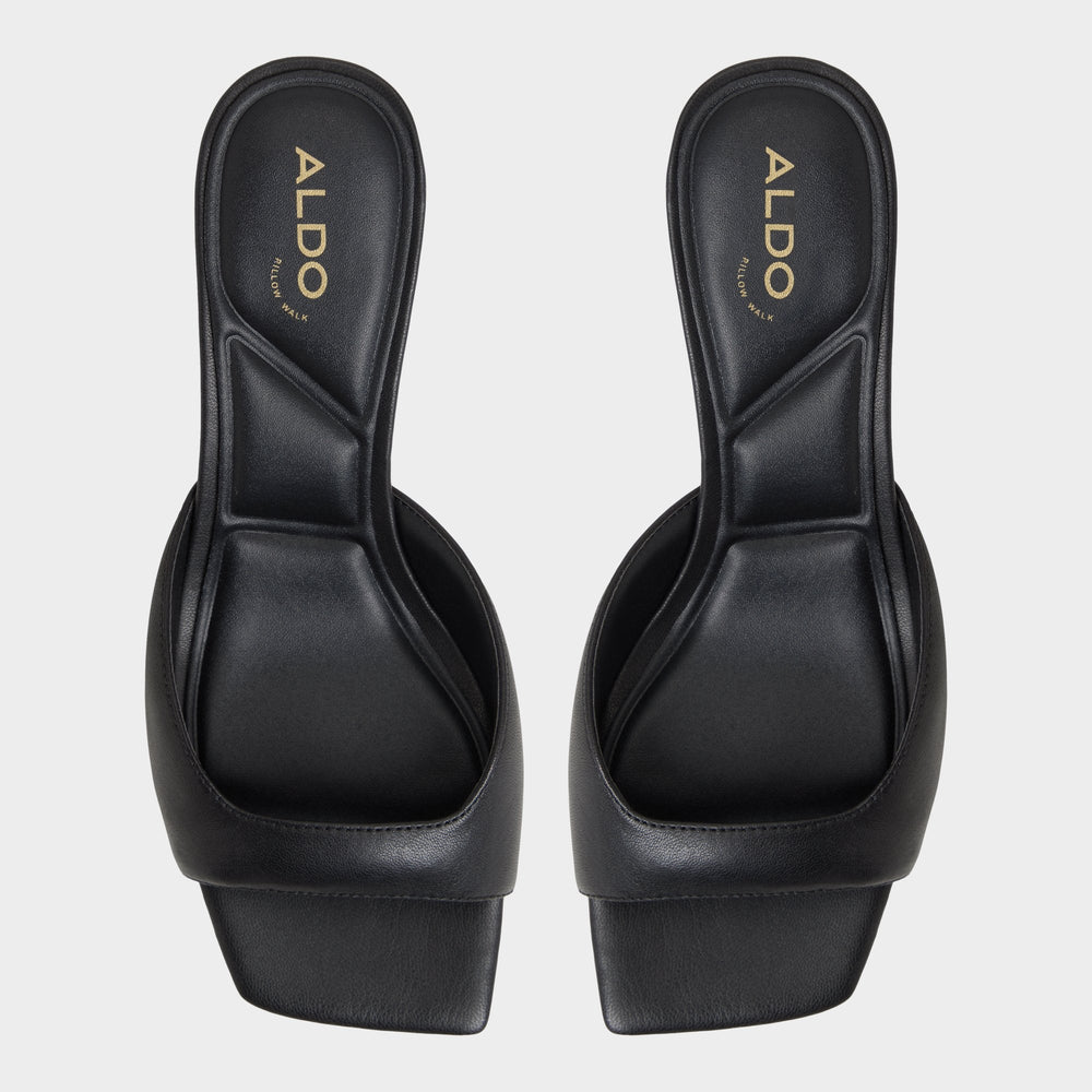 Aneky in Black - Heeled mule, Block heel