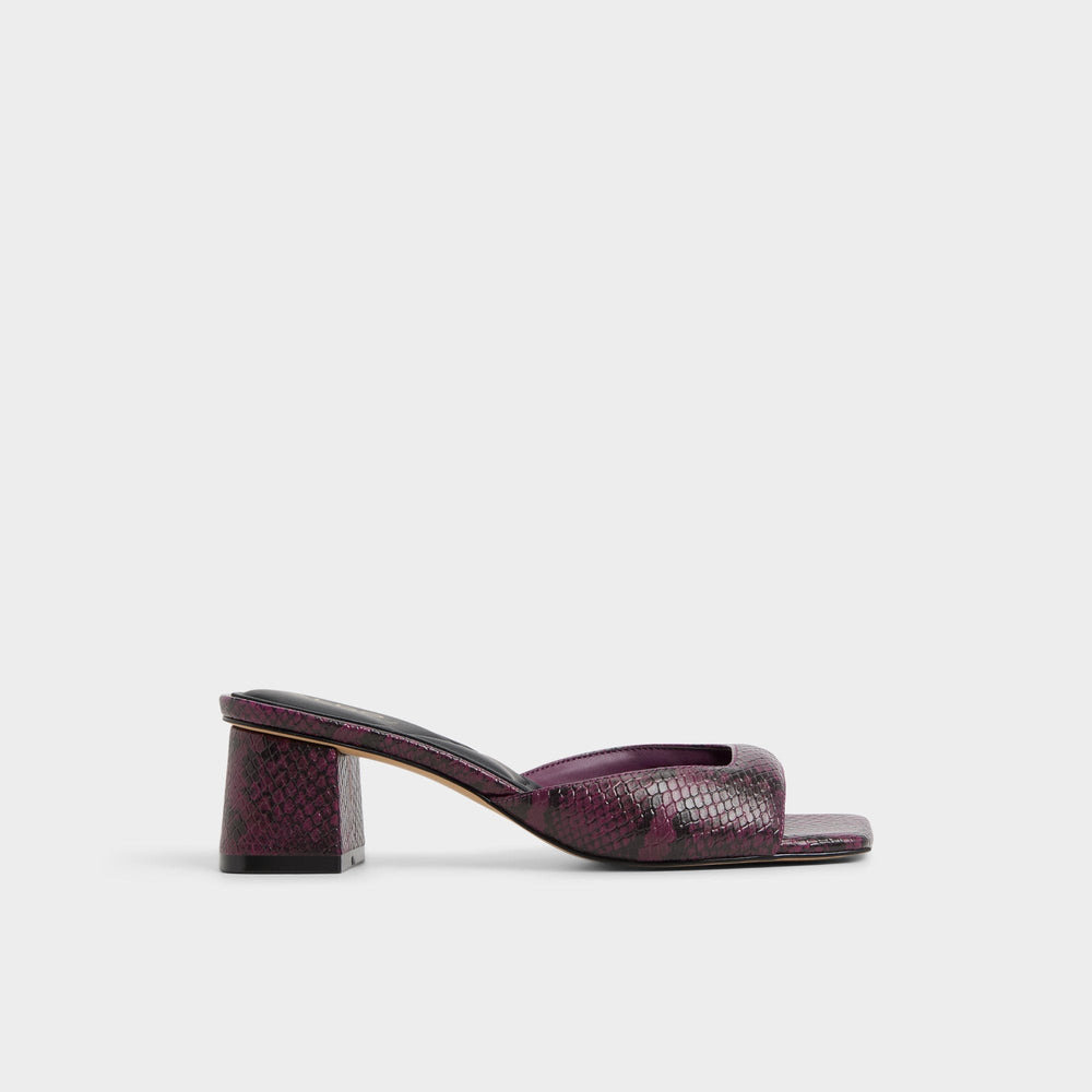 Aneky in Bordo - Heeled mule, Block heel