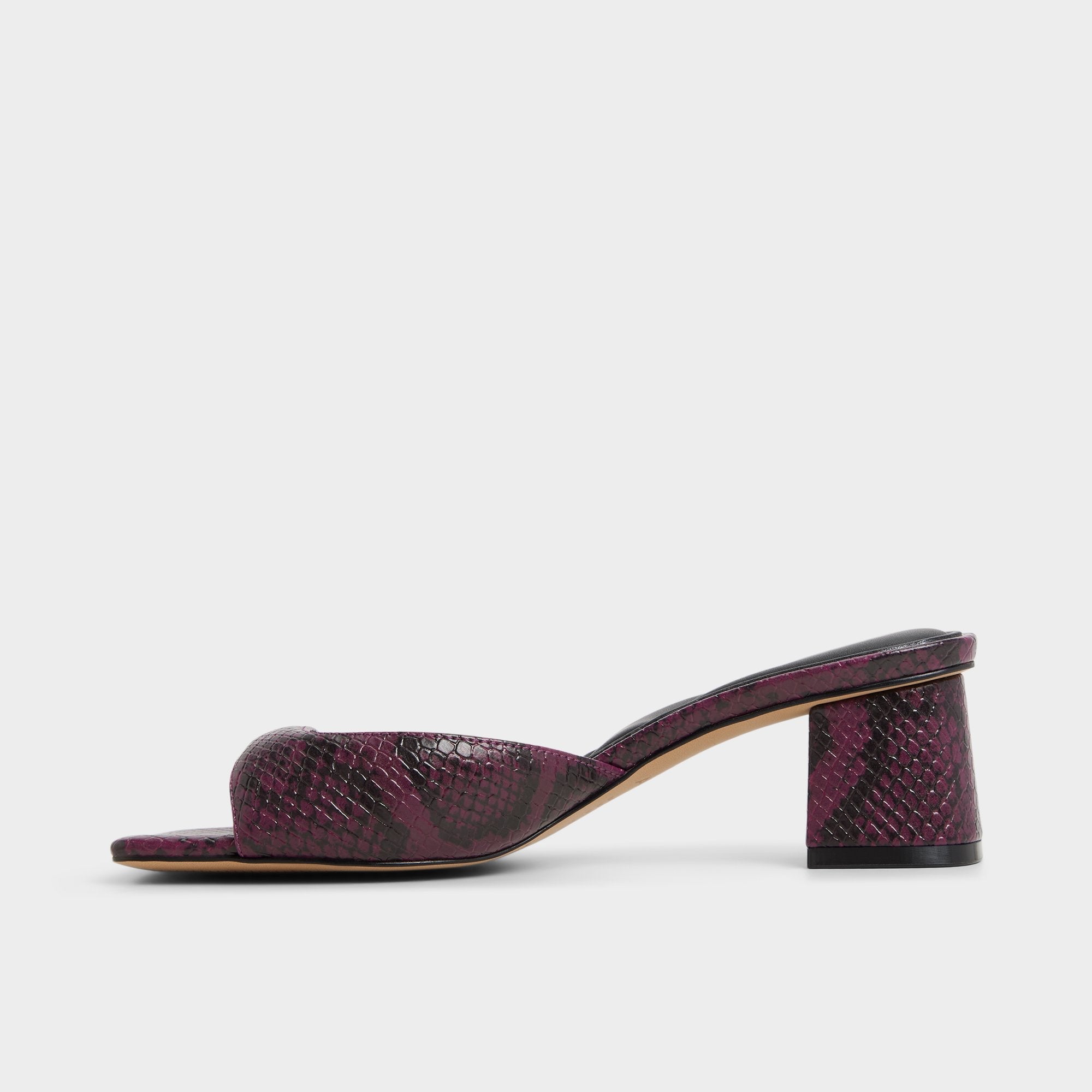 Aneky in Bordo - Heeled mule, Block heel