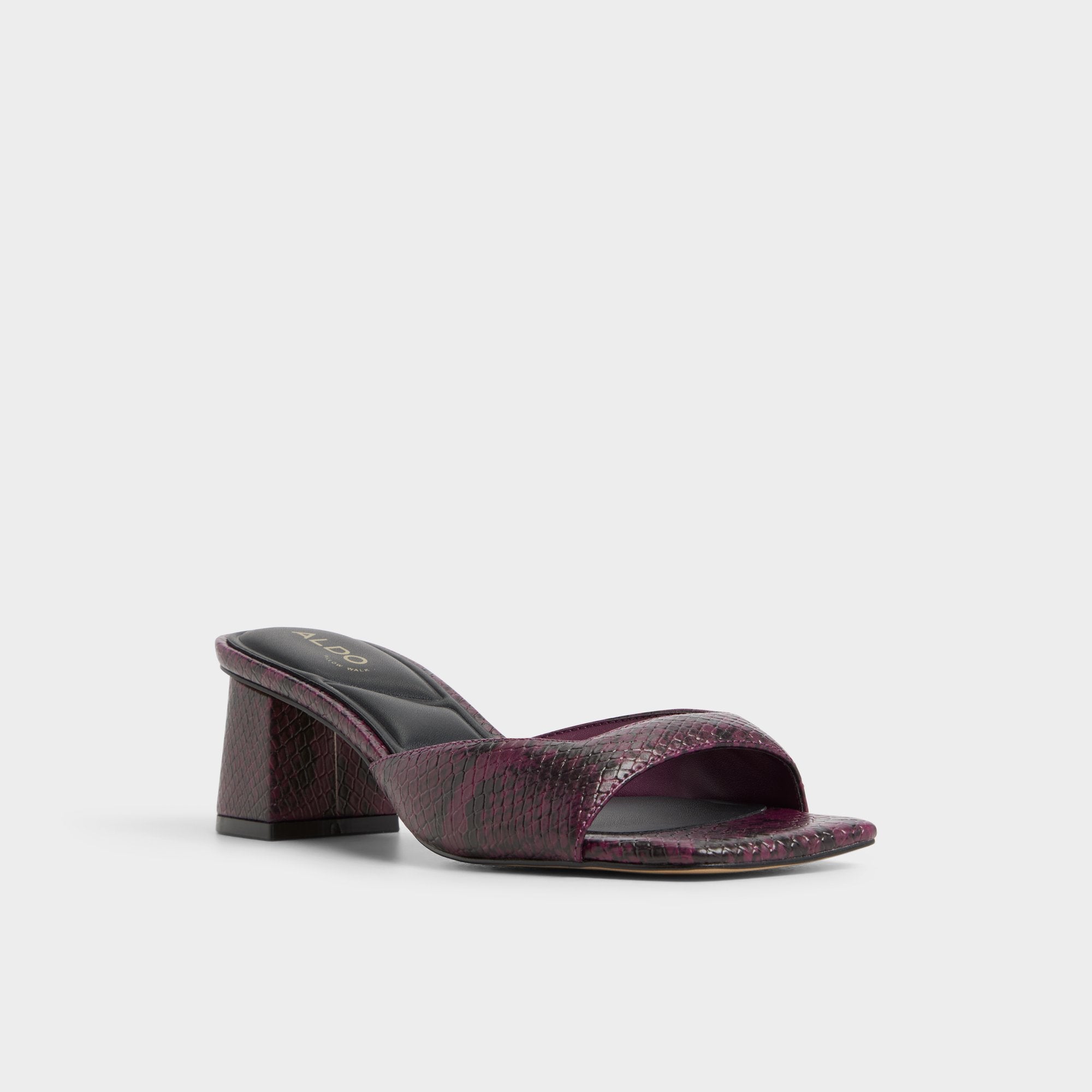 Aneky in Bordo - Heeled mule, Block heel