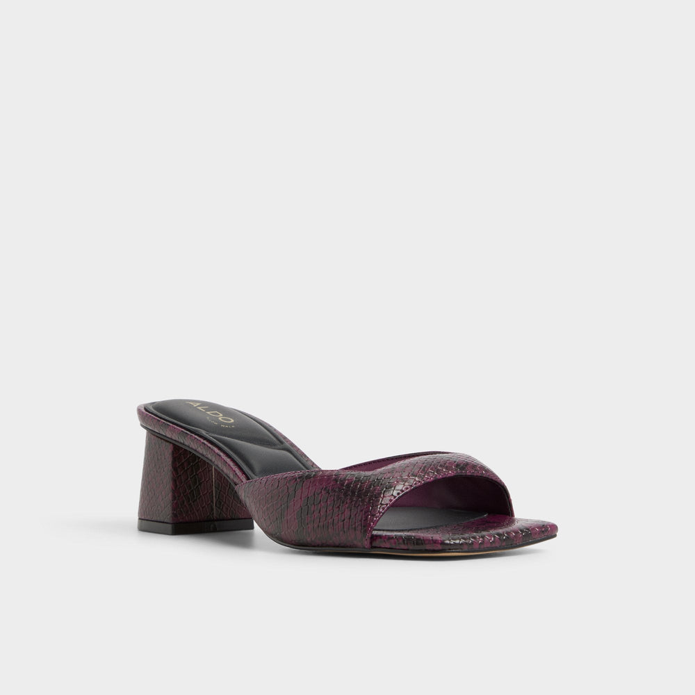 Aneky in Bordo - Heeled mule, Block heel