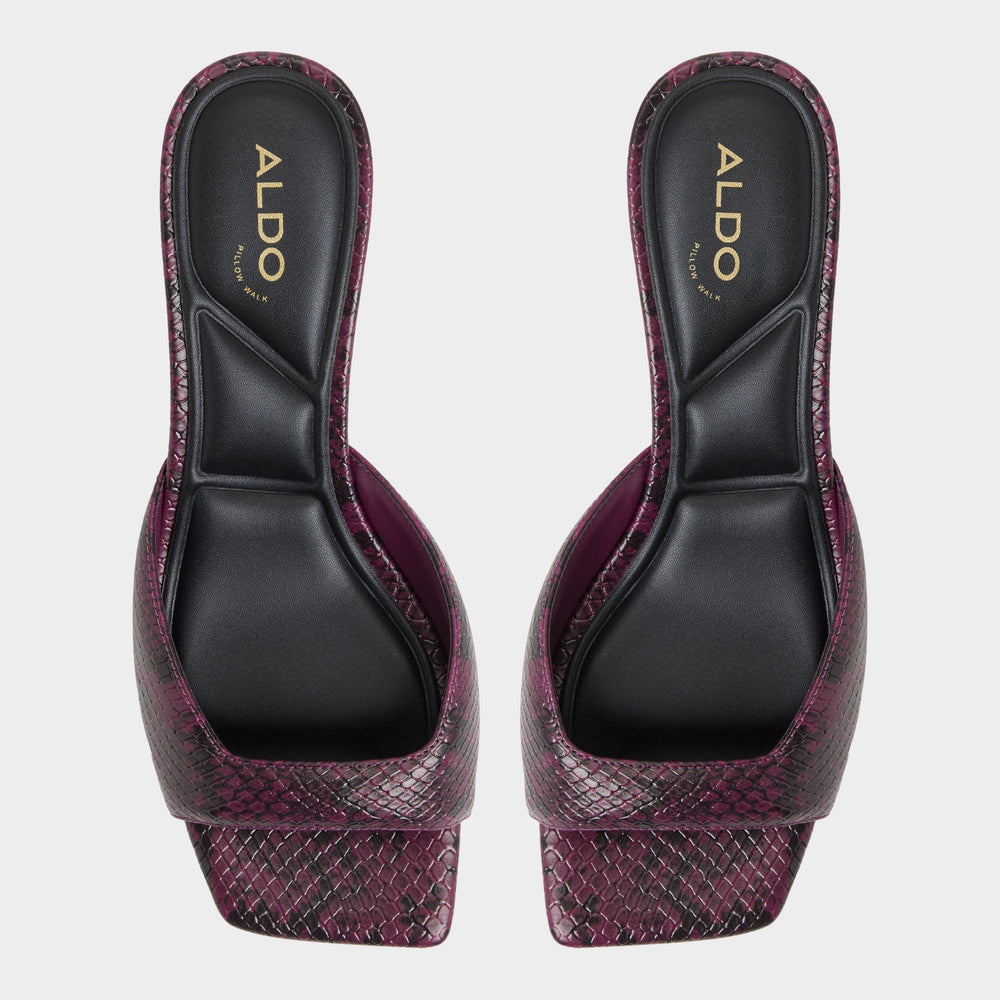 Aneky in Bordo - Heeled mule, Block heel