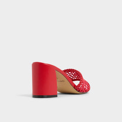 Beachdate Bright Red Women's Block heels - Heeled mule, Block heel