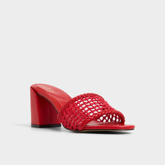 Beachdate Bright Red Women's Block heels - Heeled mule, Block heel