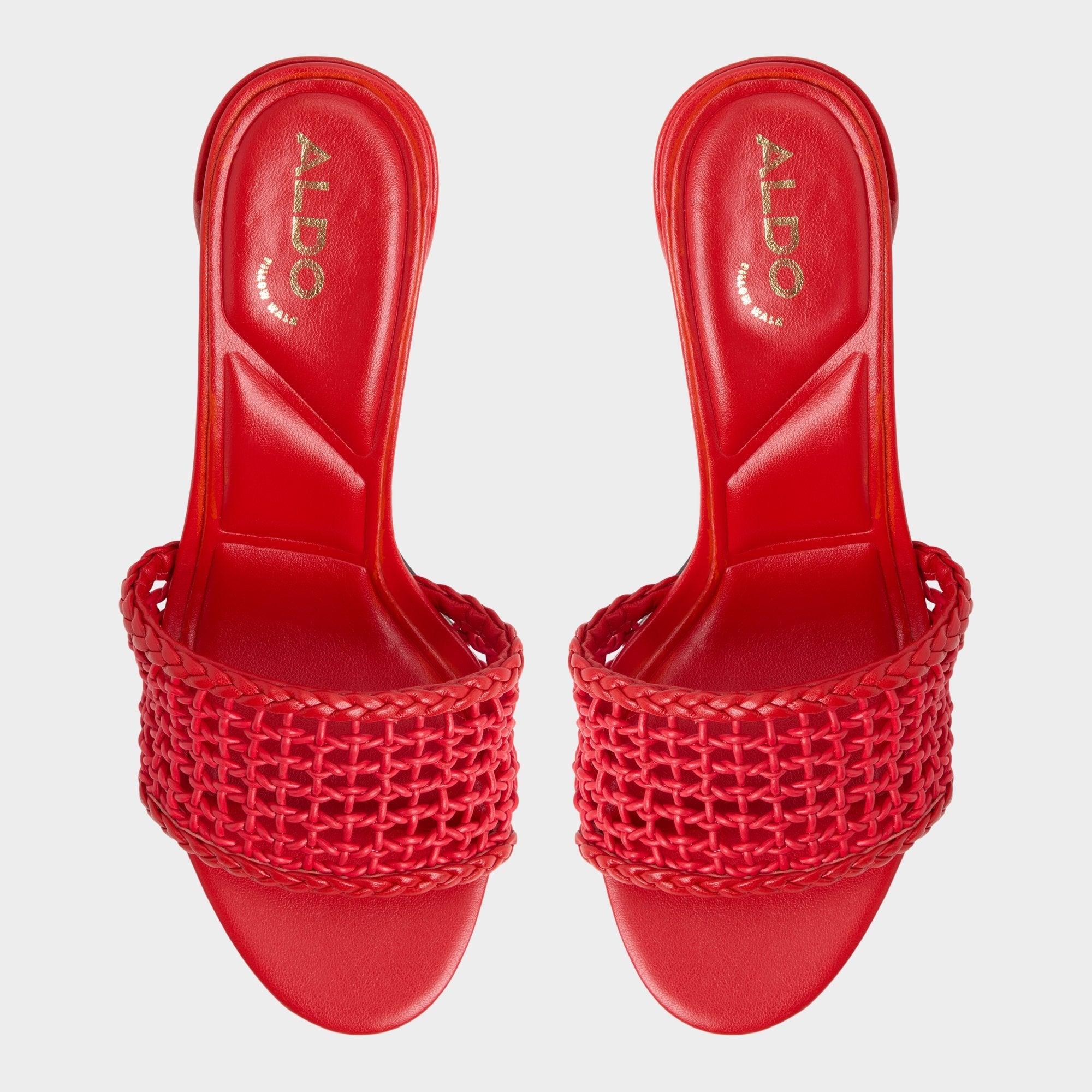 Beachdate Bright Red Women's Block heels - Heeled mule, Block heel