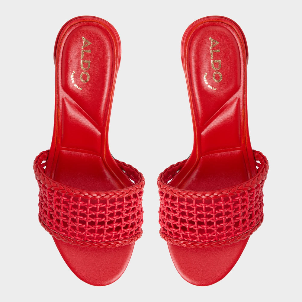 Beachdate Bright Red Women's Block heels - Heeled mule, Block heel
