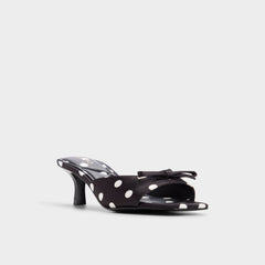 Belerose in Black White - Heeled mule, Stiletto heel