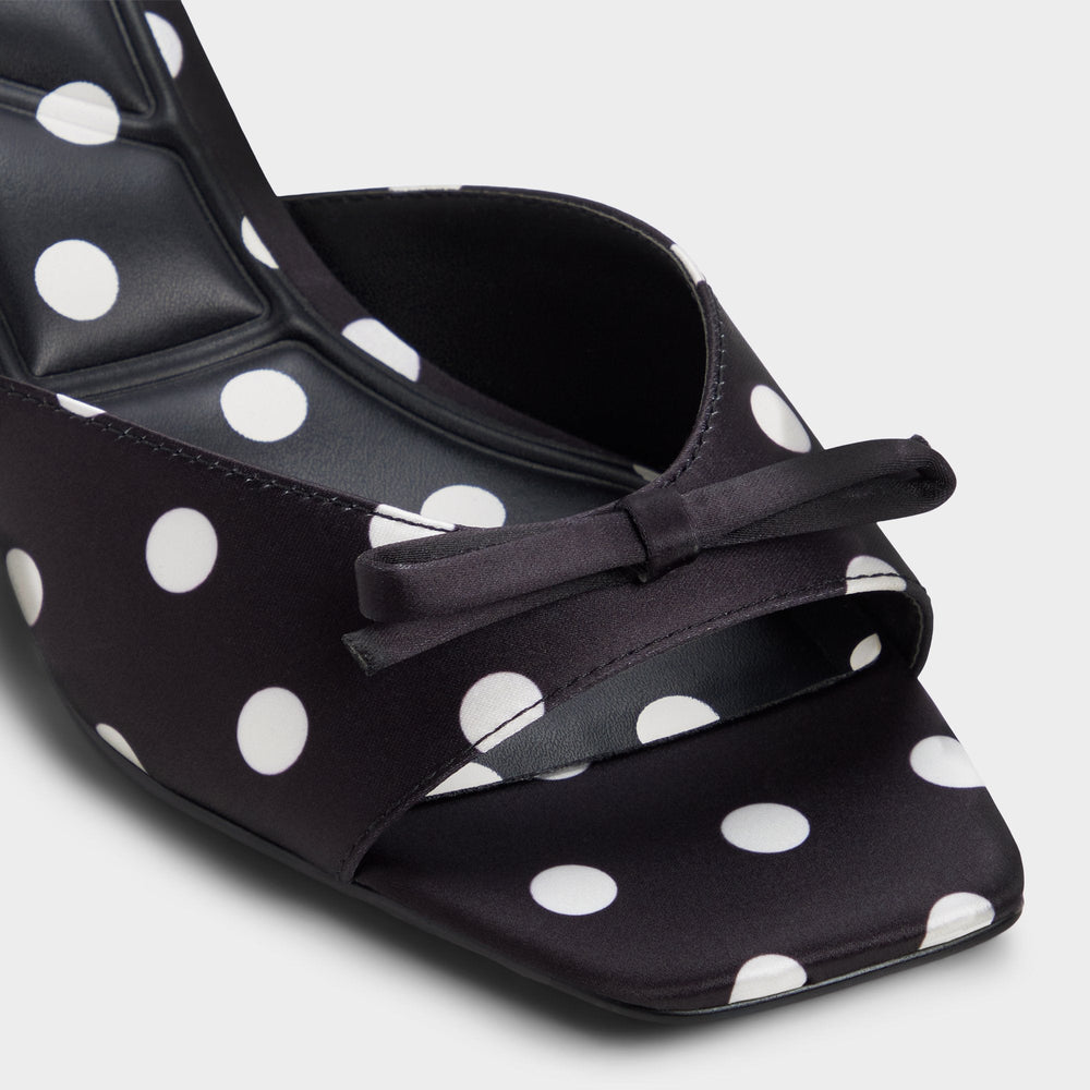Belerose in Black White - Heeled mule, Stiletto heel