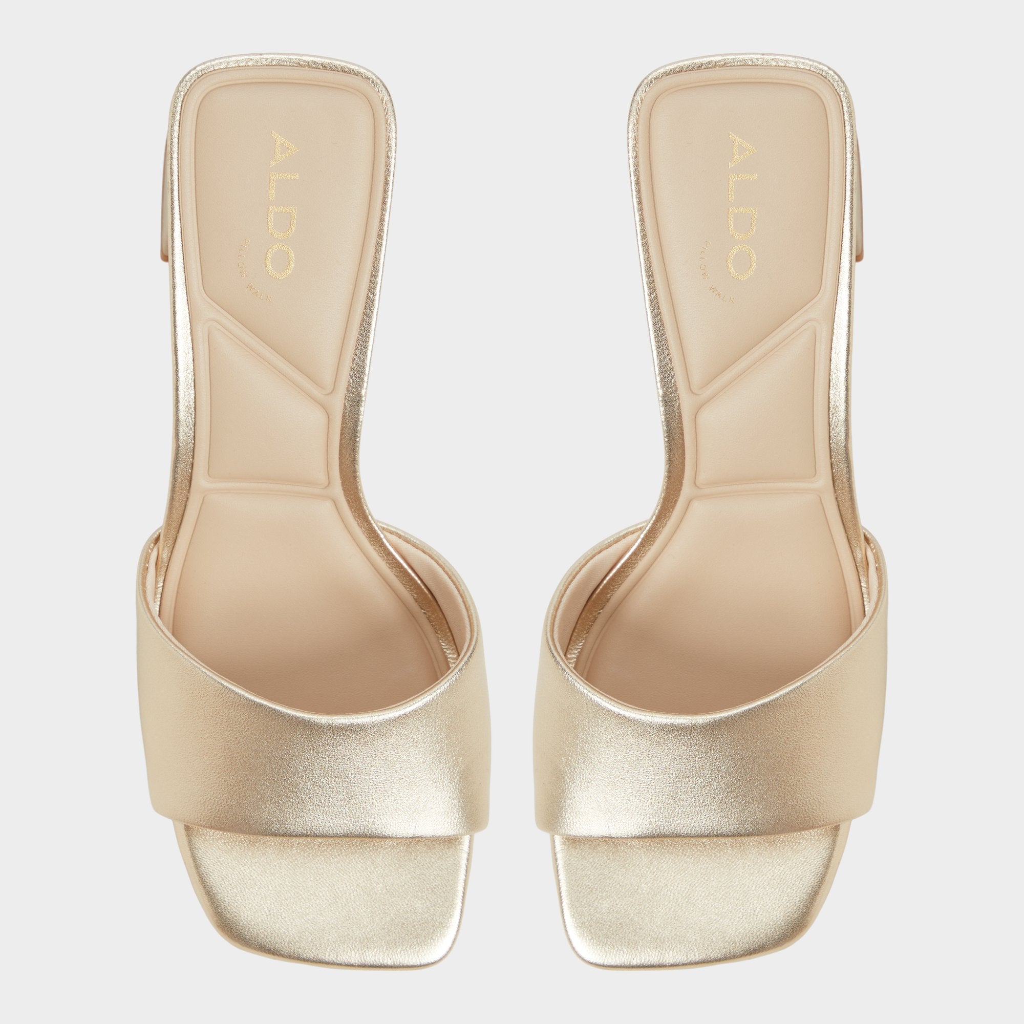 Tisha Gold Women's Heeled mules - Heeled mule, Block heel