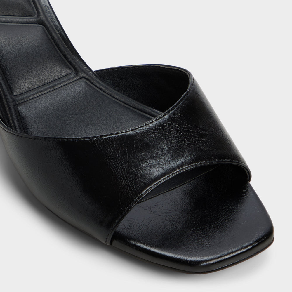 Haeden Black Women's Heeled mules - Heeled mule, Kitten heel