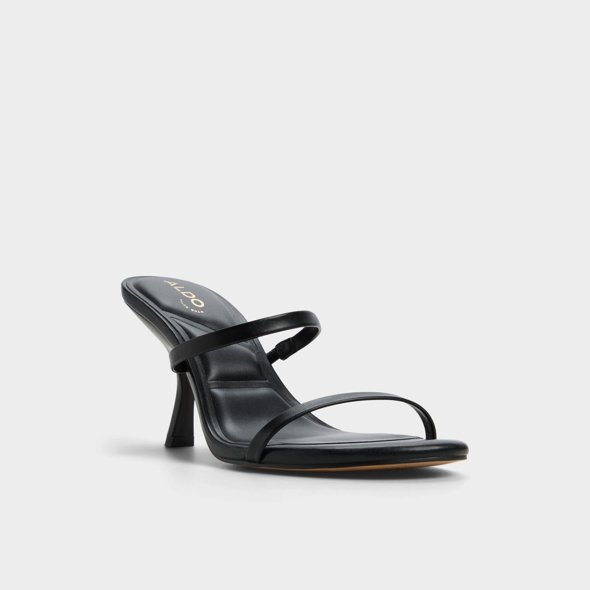 Avelinda in Black - Heeled mule
