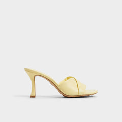 Lyhanna Light Yellow Women's Heeled mules - Heeled mule, Stiletto heel