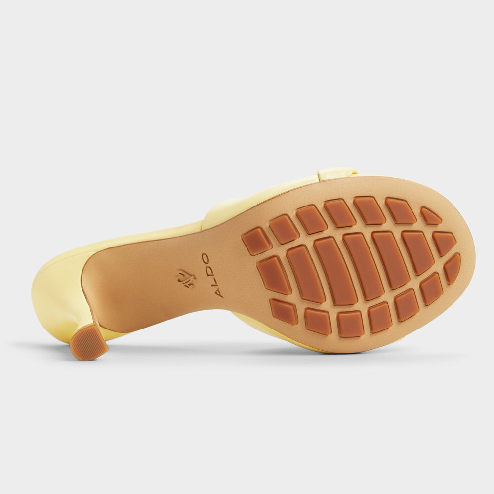 Lyhanna Light Yellow Women's Heeled mules - Heeled mule, Stiletto heel