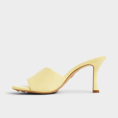Lyhanna Light Yellow Women's Heeled mules - Heeled mule, Stiletto heel