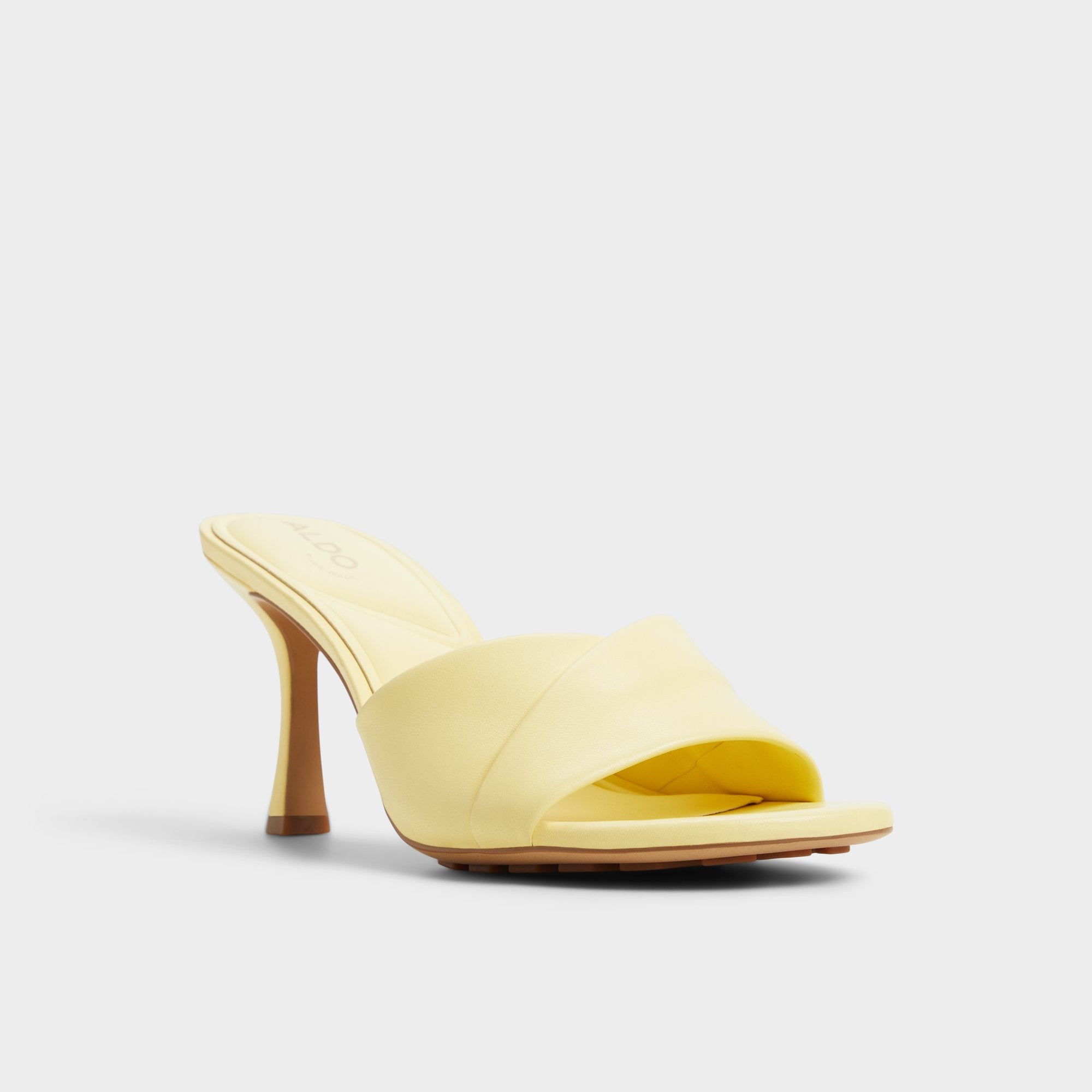 Lyhanna Light Yellow Women's Heeled mules - Heeled mule, Stiletto heel