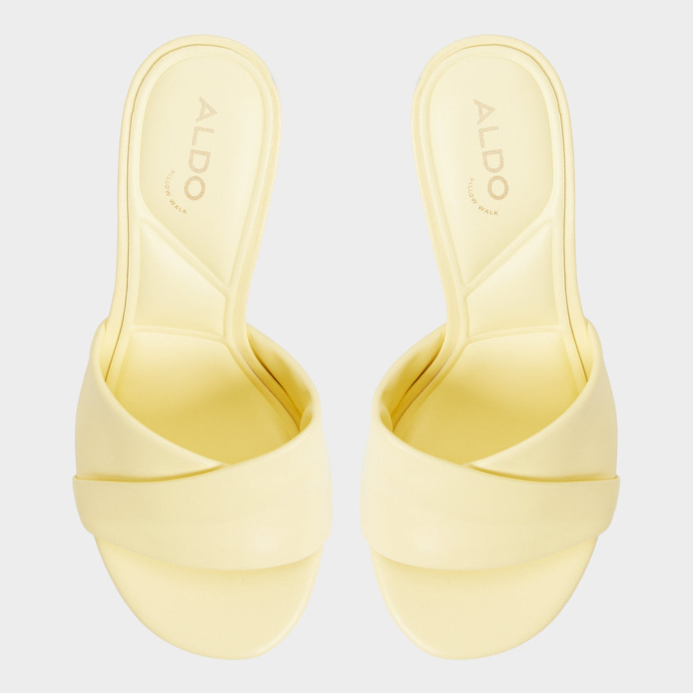 Lyhanna Light Yellow Women's Heeled mules - Heeled mule, Stiletto heel