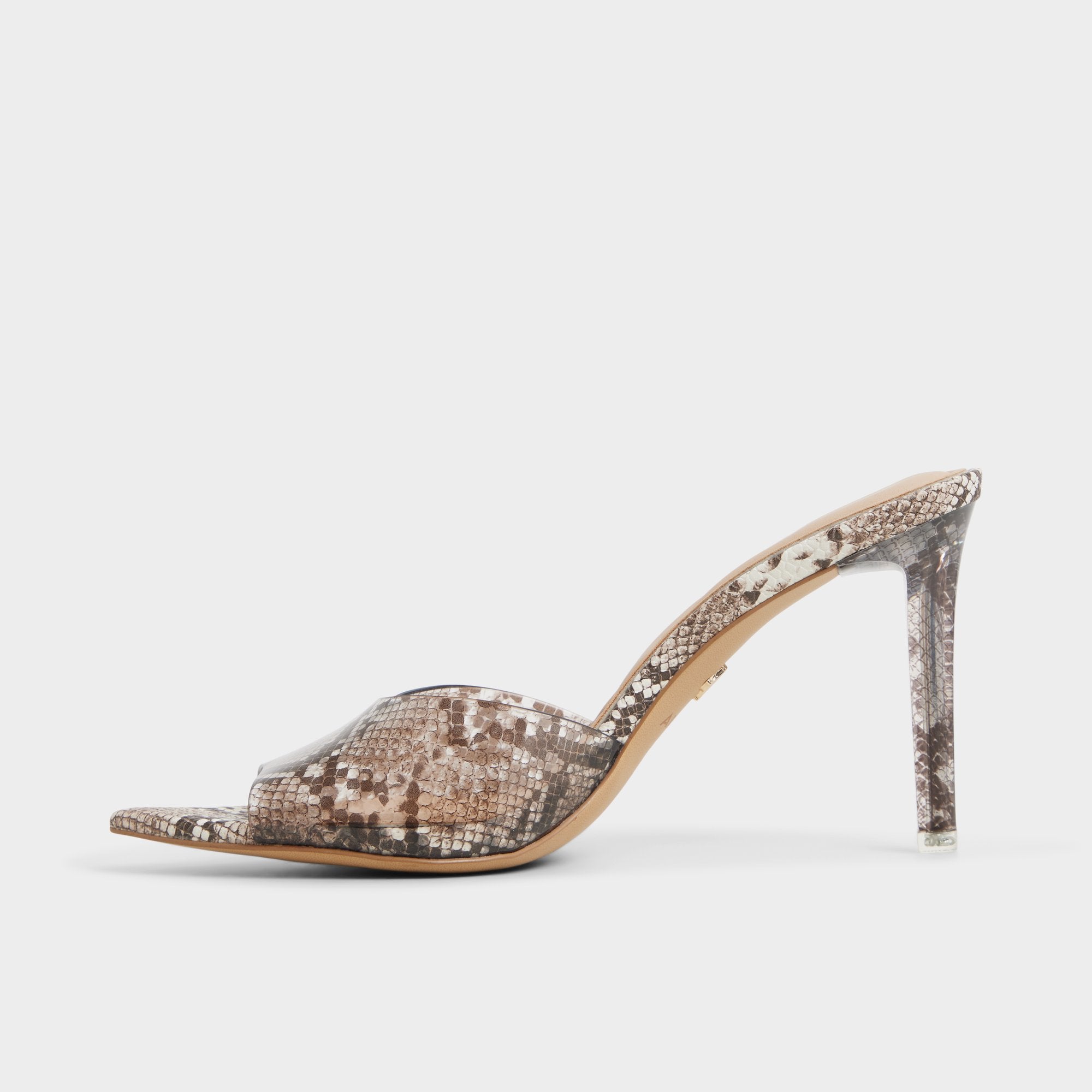 Anitabrilden Other Grey Women's Mule slides - Heeled mule, Stiletto heel