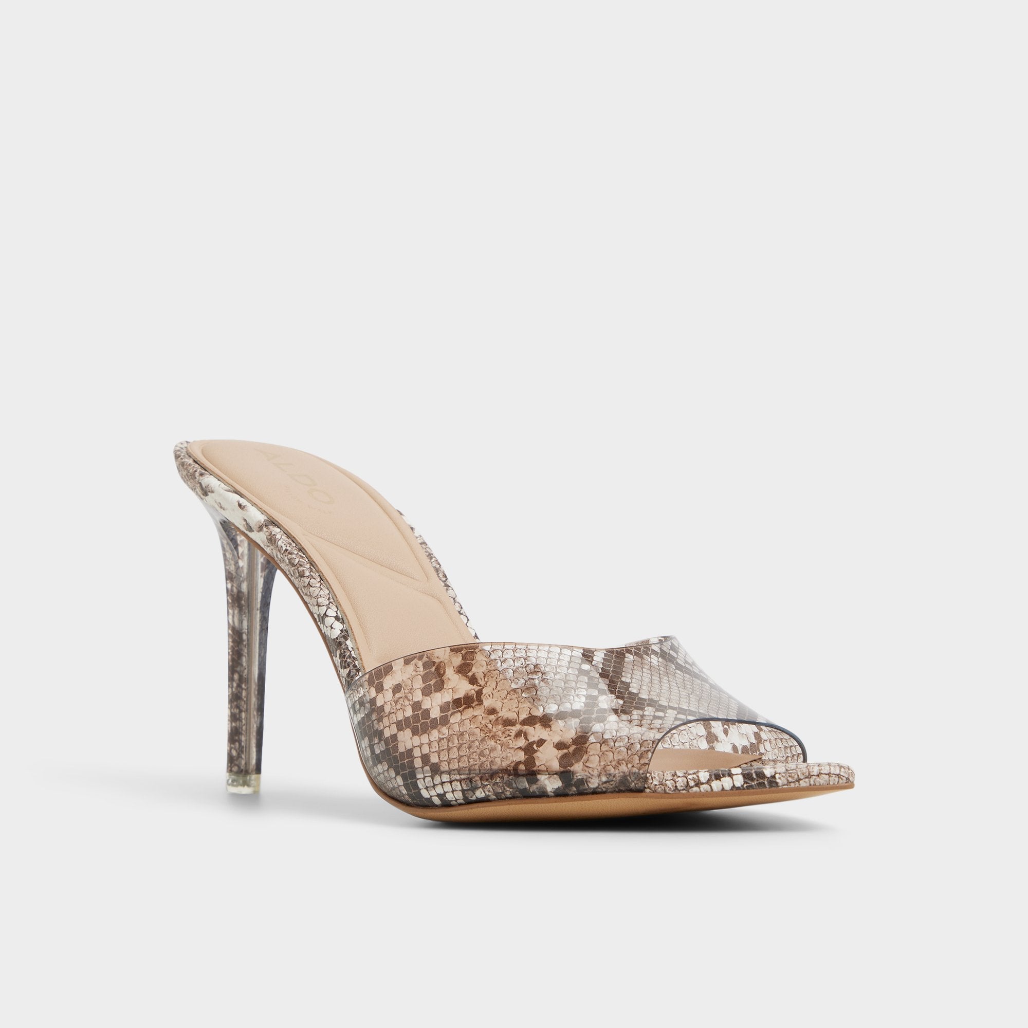 Anitabrilden Other Grey Women's Mule slides - Heeled mule, Stiletto heel