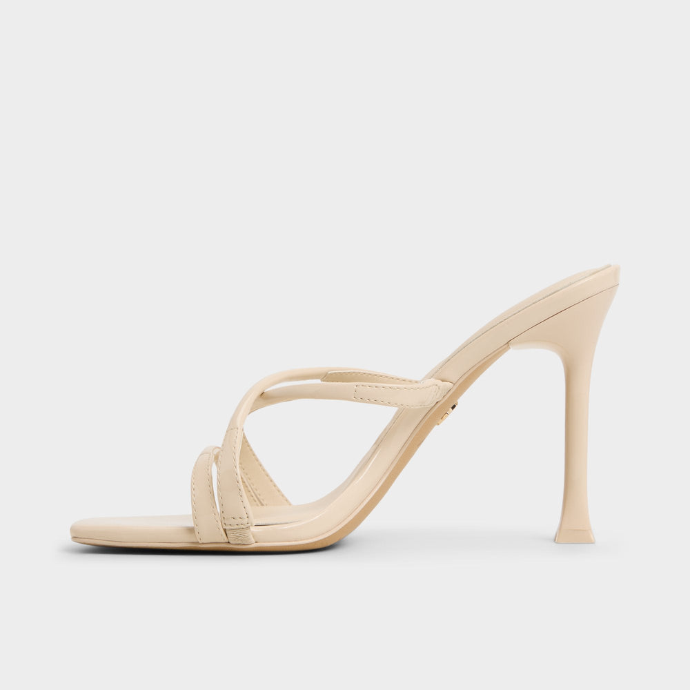 Velaia Light Beige Women's Heeled mules - Heeled mule, Stiletto heel