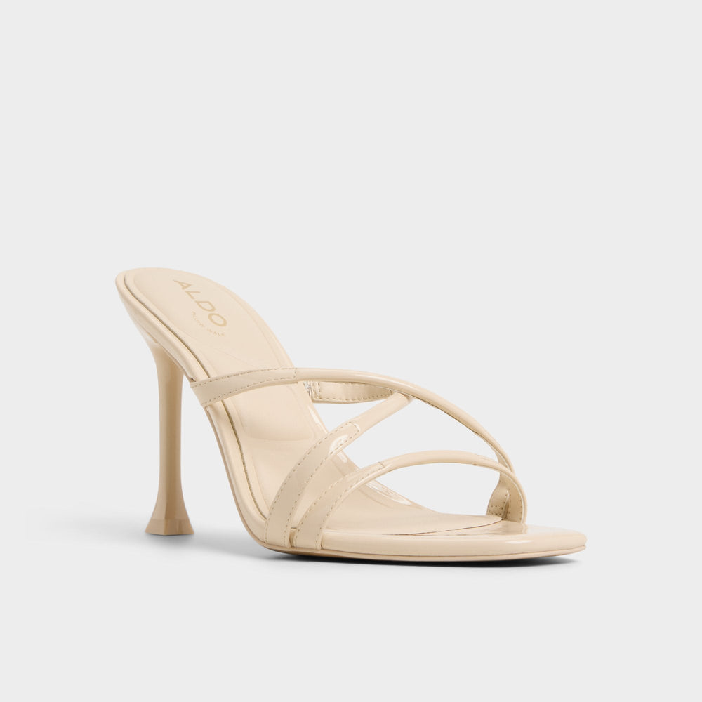 Velaia Light Beige Women's Heeled mules - Heeled mule, Stiletto heel