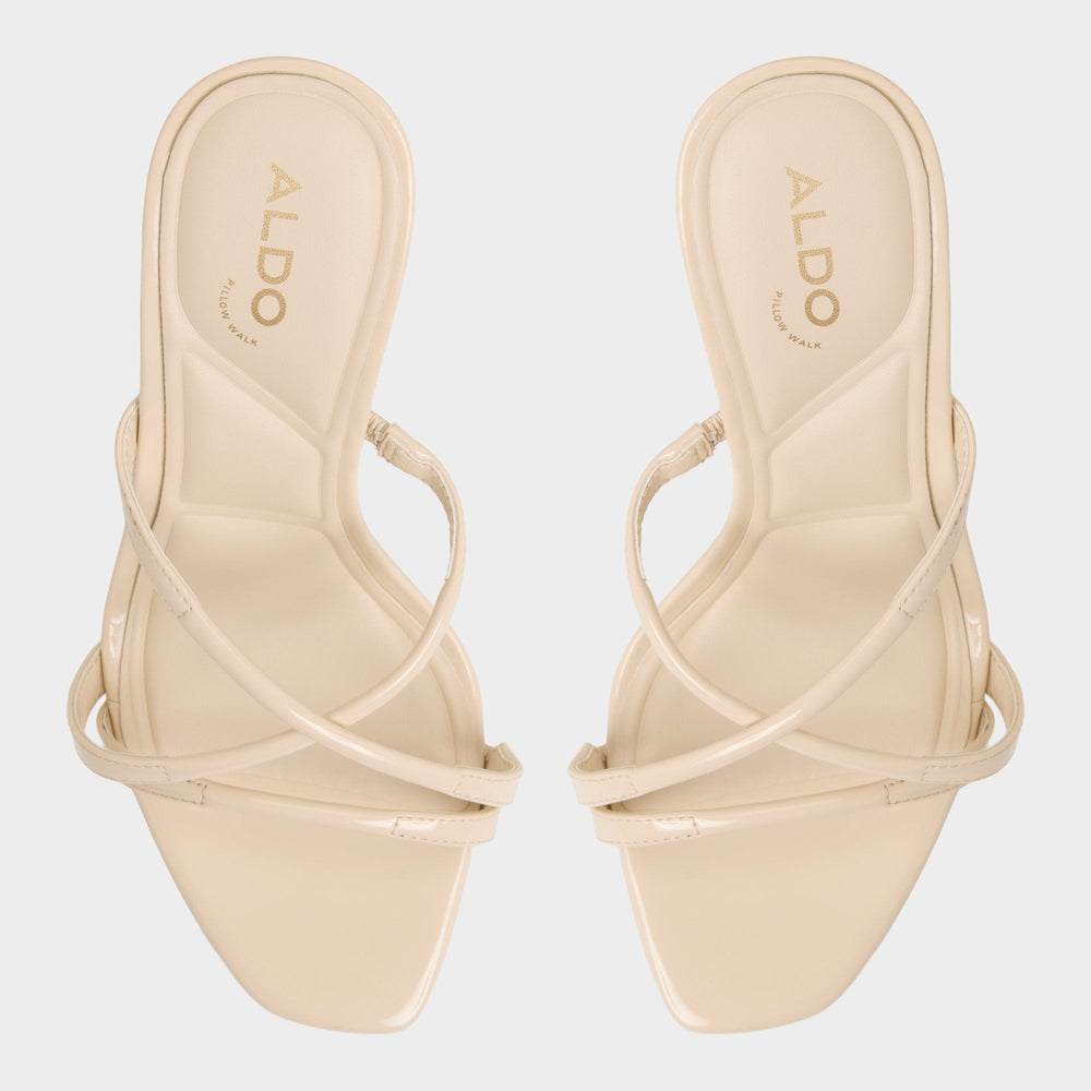 Velaia Light Beige Women's Heeled mules - Heeled mule, Stiletto heel