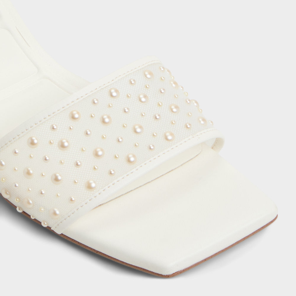Pearlia White Women's Heeled mules - Heeled mule