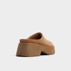 Academia Camel Women's Cold Weather Shoes - Heeled mule, Lug sole