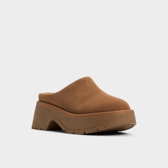 Academia Camel Women's Cold Weather Shoes - Heeled mule, Lug sole