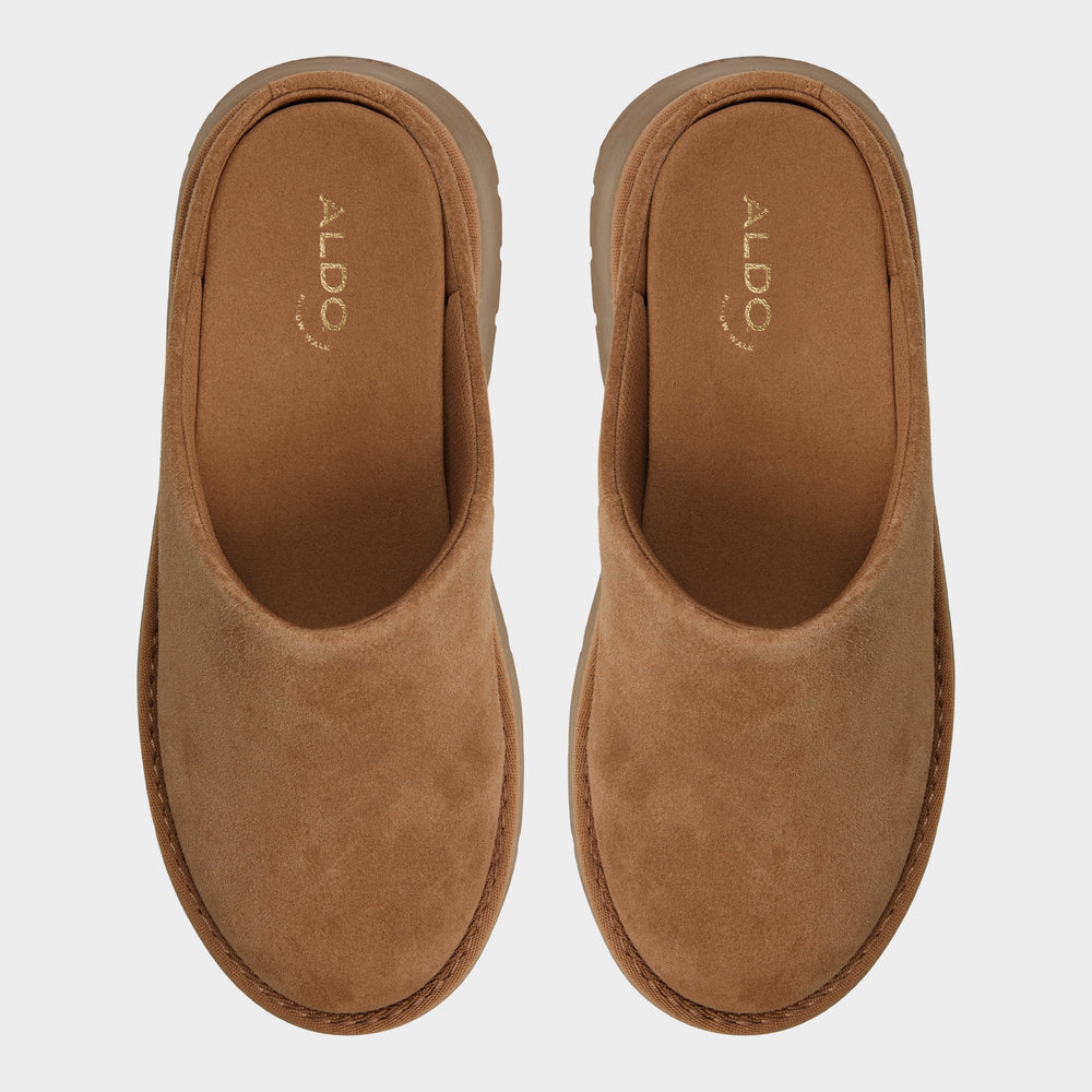 Academia Camel Women's Cold Weather Shoes - Heeled mule, Lug sole