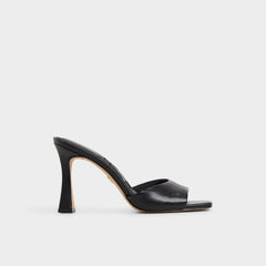 Jennifer in Black - Heeled mule, Stiletto heel