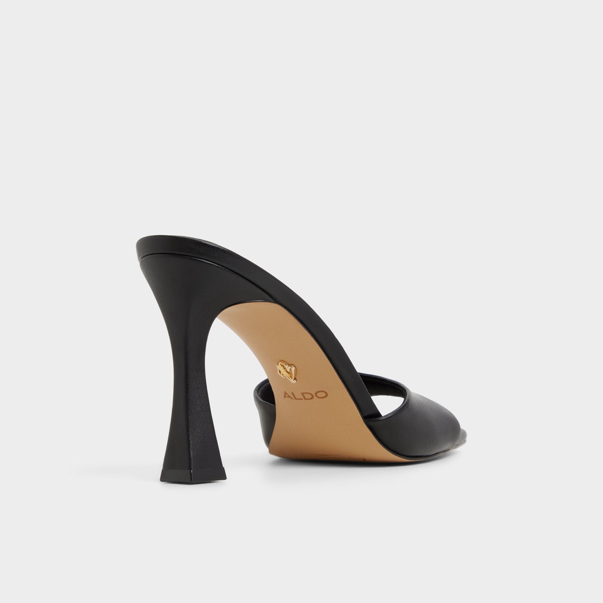 Jennifer in Black - Heeled mule, Stiletto heel