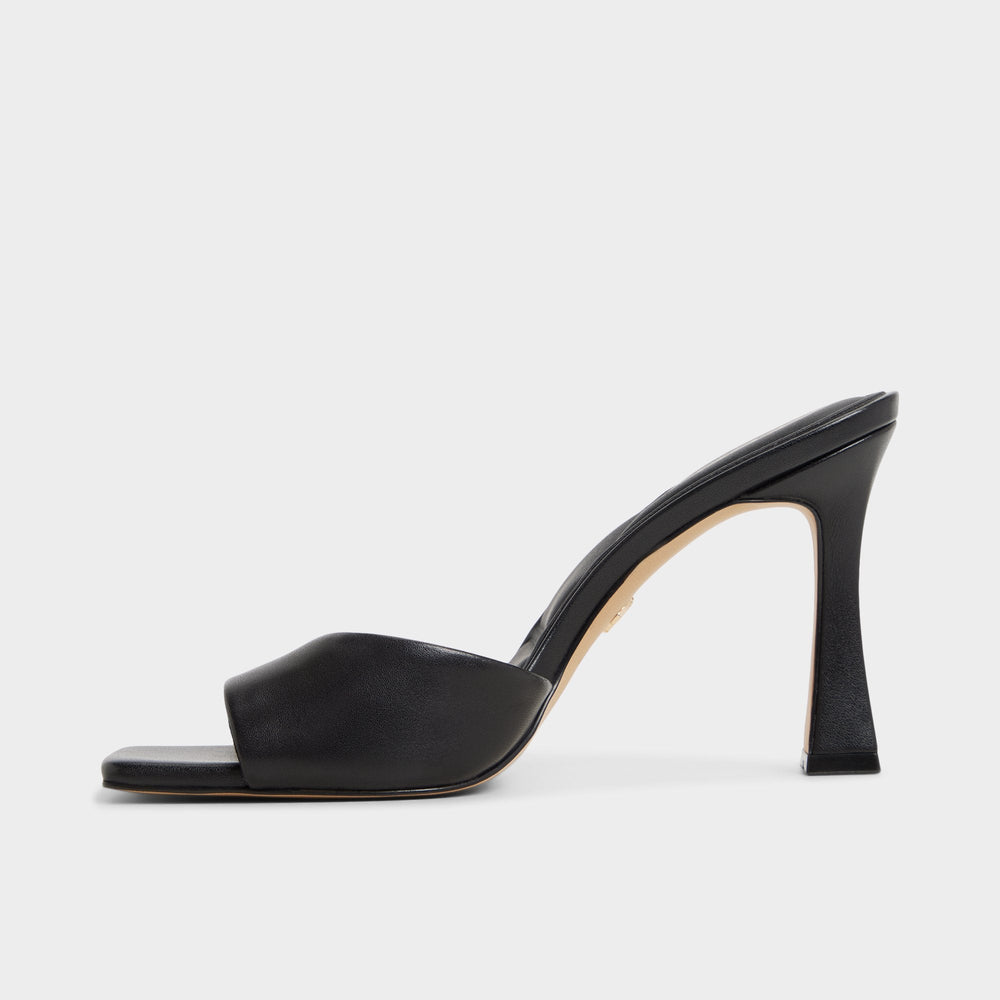 Jennifer in Black - Heeled mule, Stiletto heel