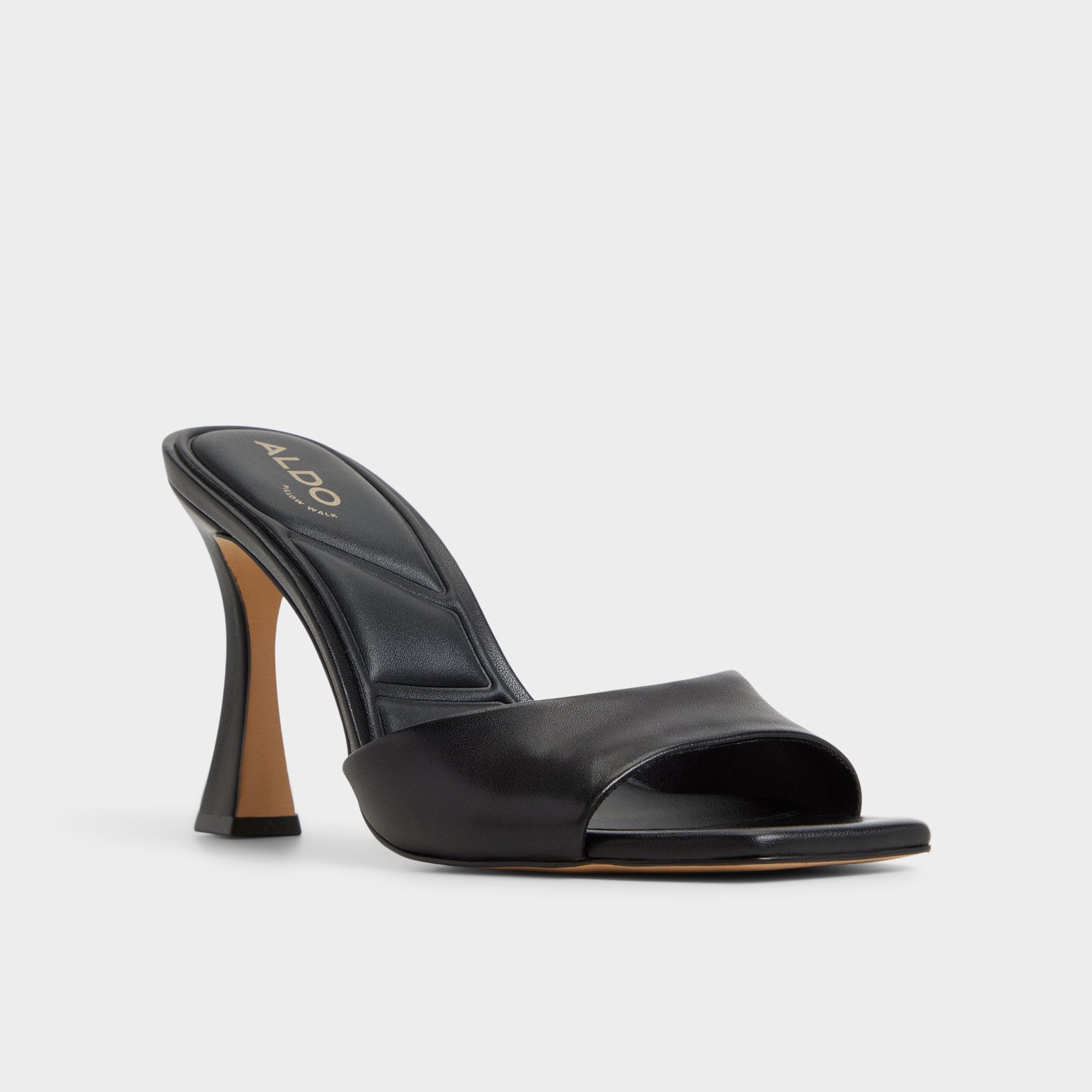 Jennifer in Black - Heeled mule, Stiletto heel