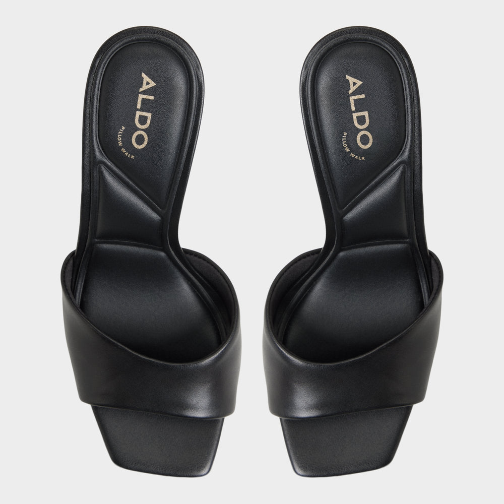 Jennifer in Black - Heeled mule, Stiletto heel