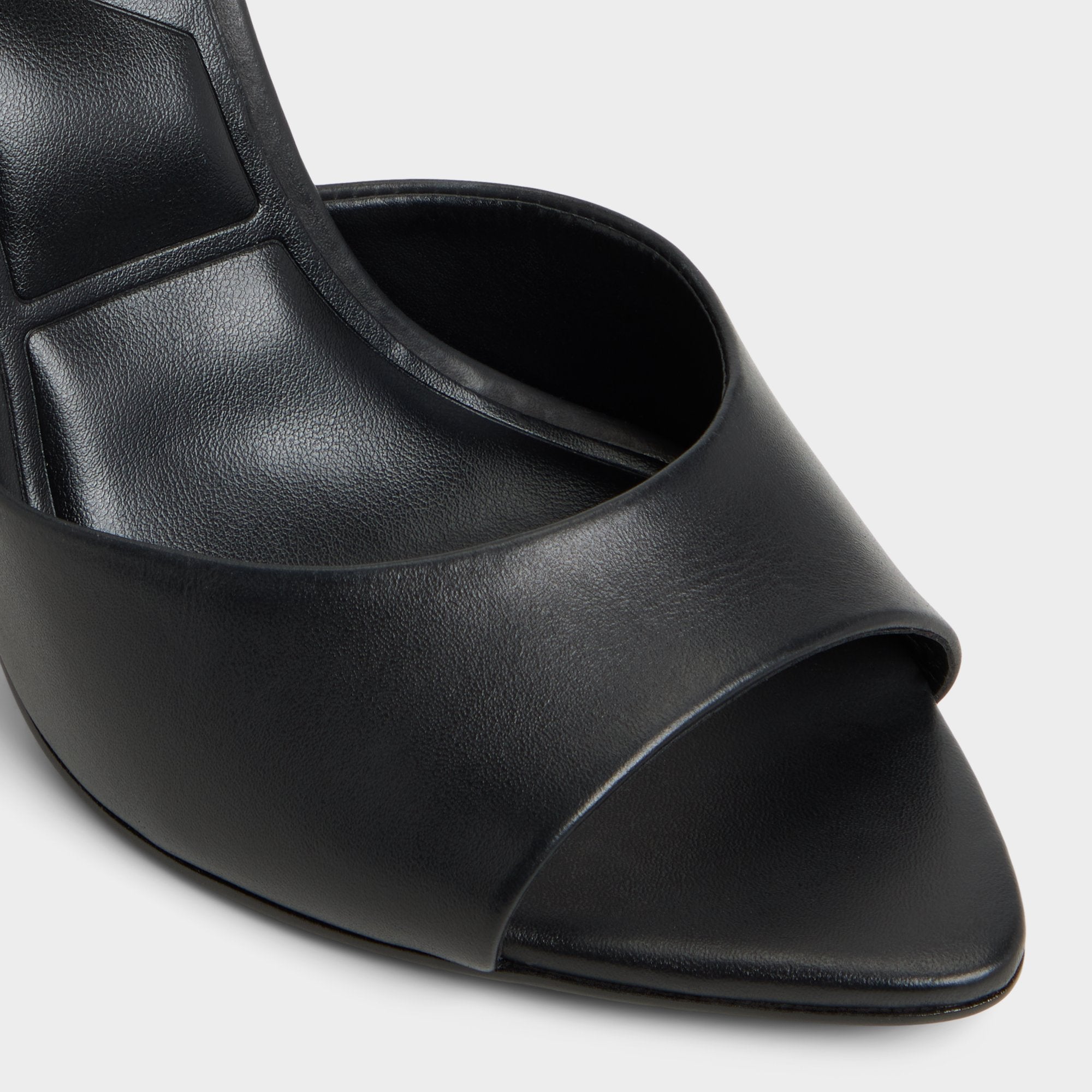 Madelan in Black - Heeled mule, Stiletto heel
