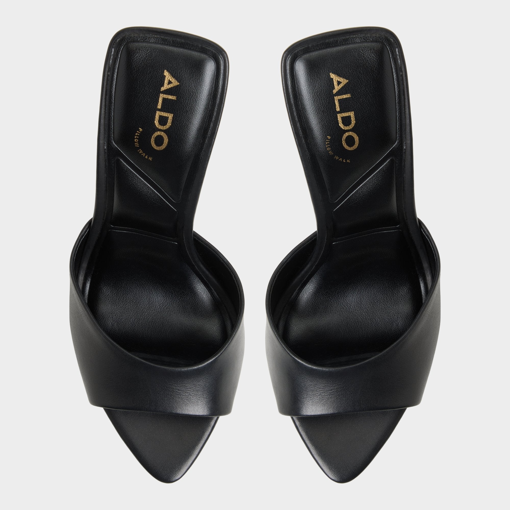 Madelan in Black - Heeled mule, Stiletto heel