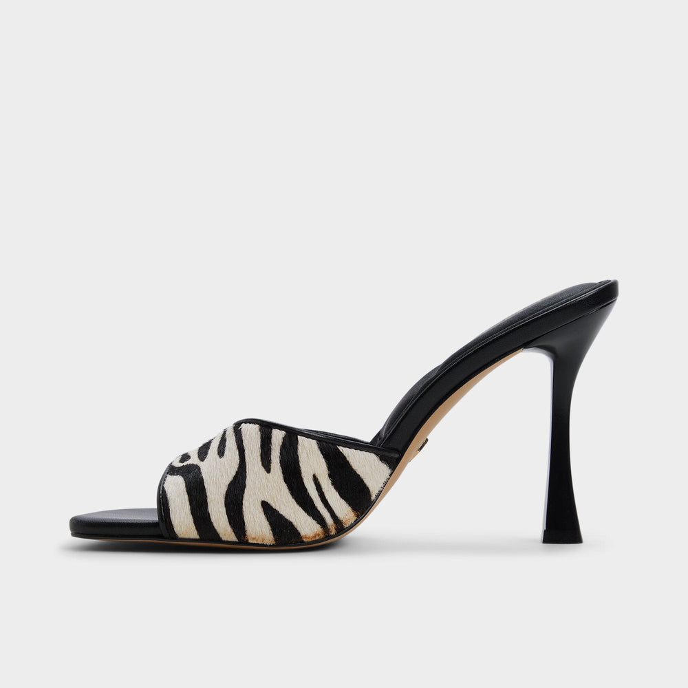 Evadalia White/Black Women's Heeled mules - Heeled mule