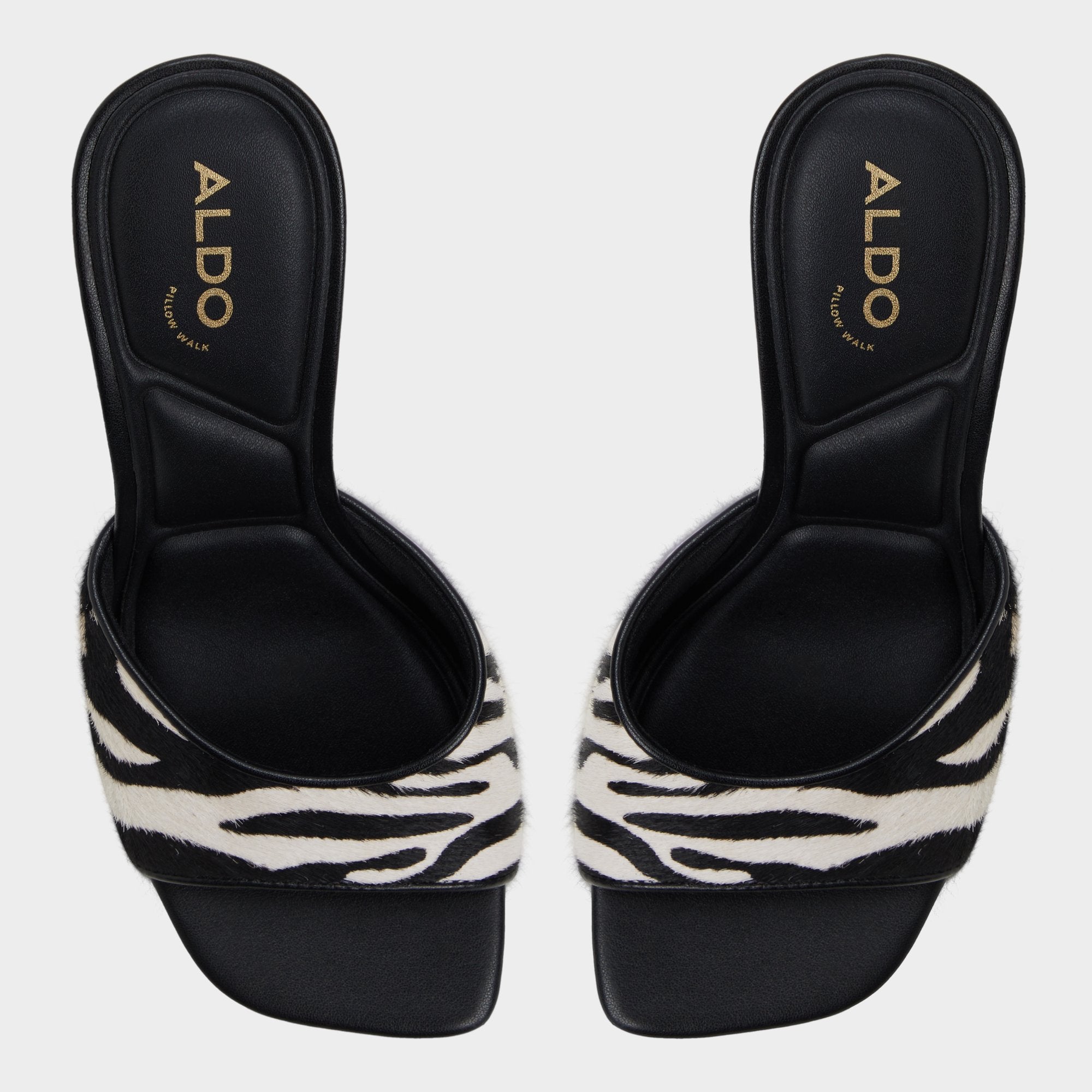 Evadalia White/Black Women's Heeled mules - Heeled mule