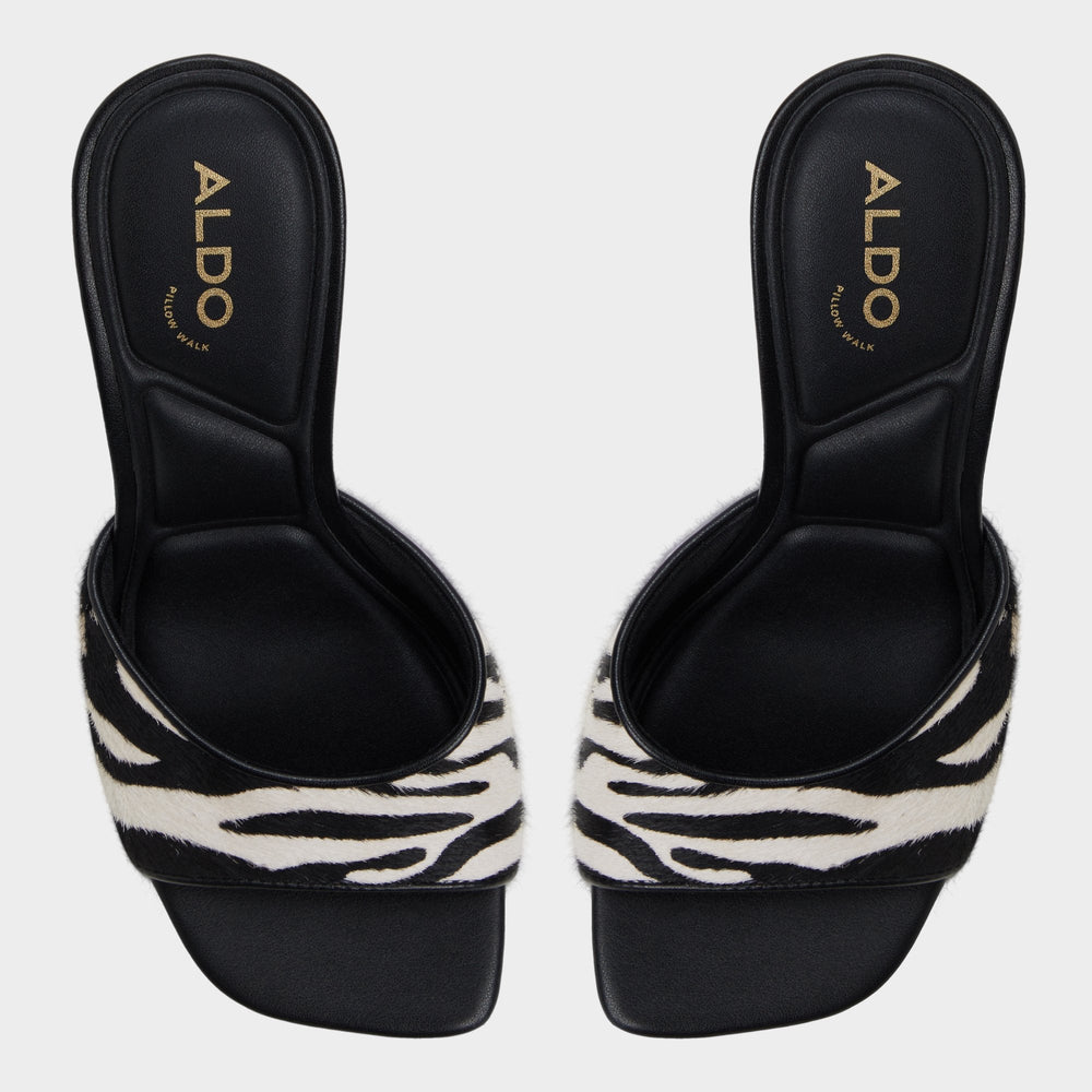 Evadalia White/Black Women's Heeled mules - Heeled mule