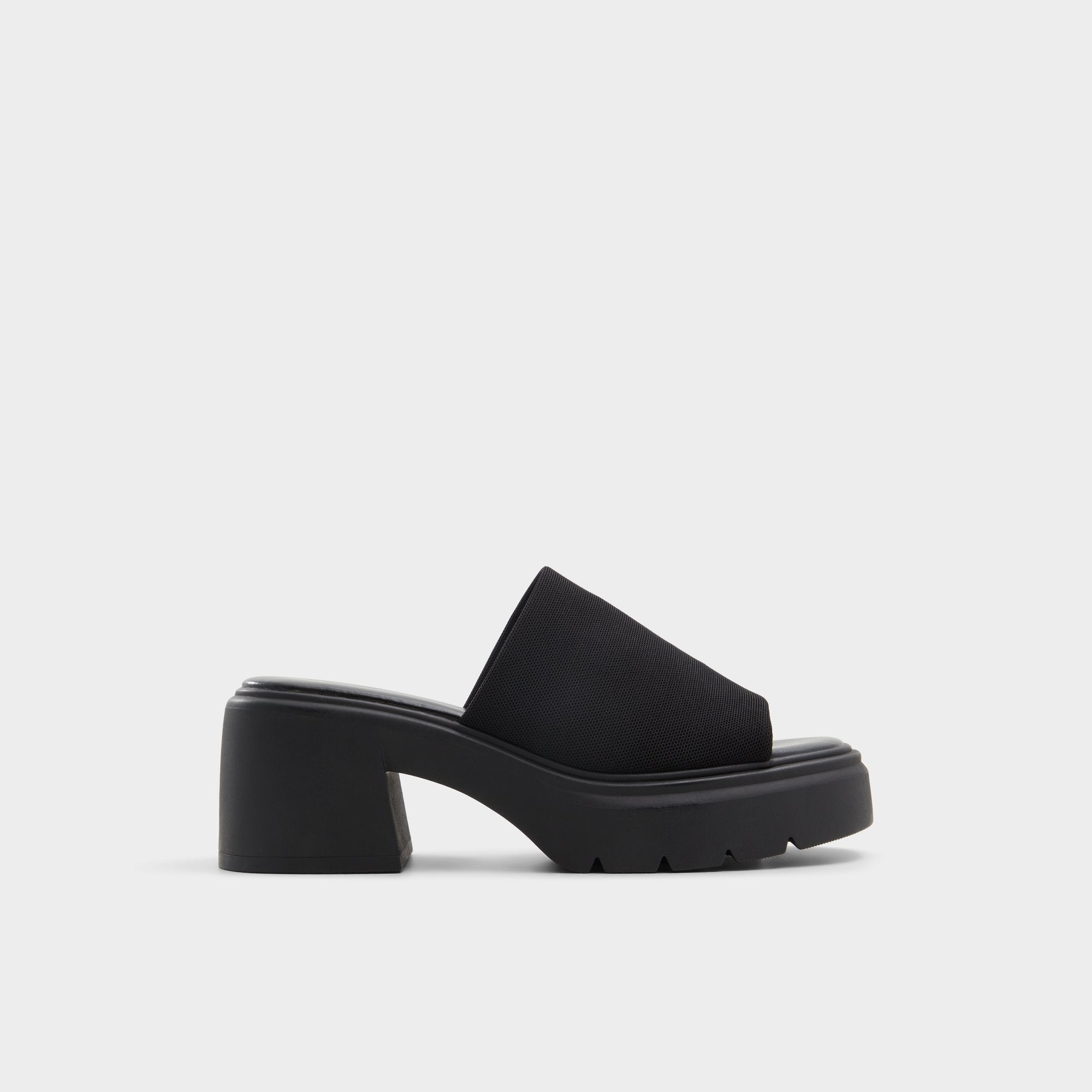 Harrietta Black Women's Wedges - Heeled mule, Block heel