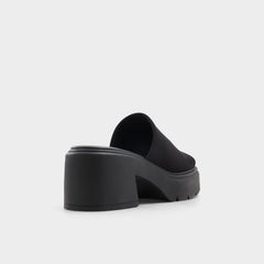 Harrietta Black Women's Wedges - Heeled mule, Block heel