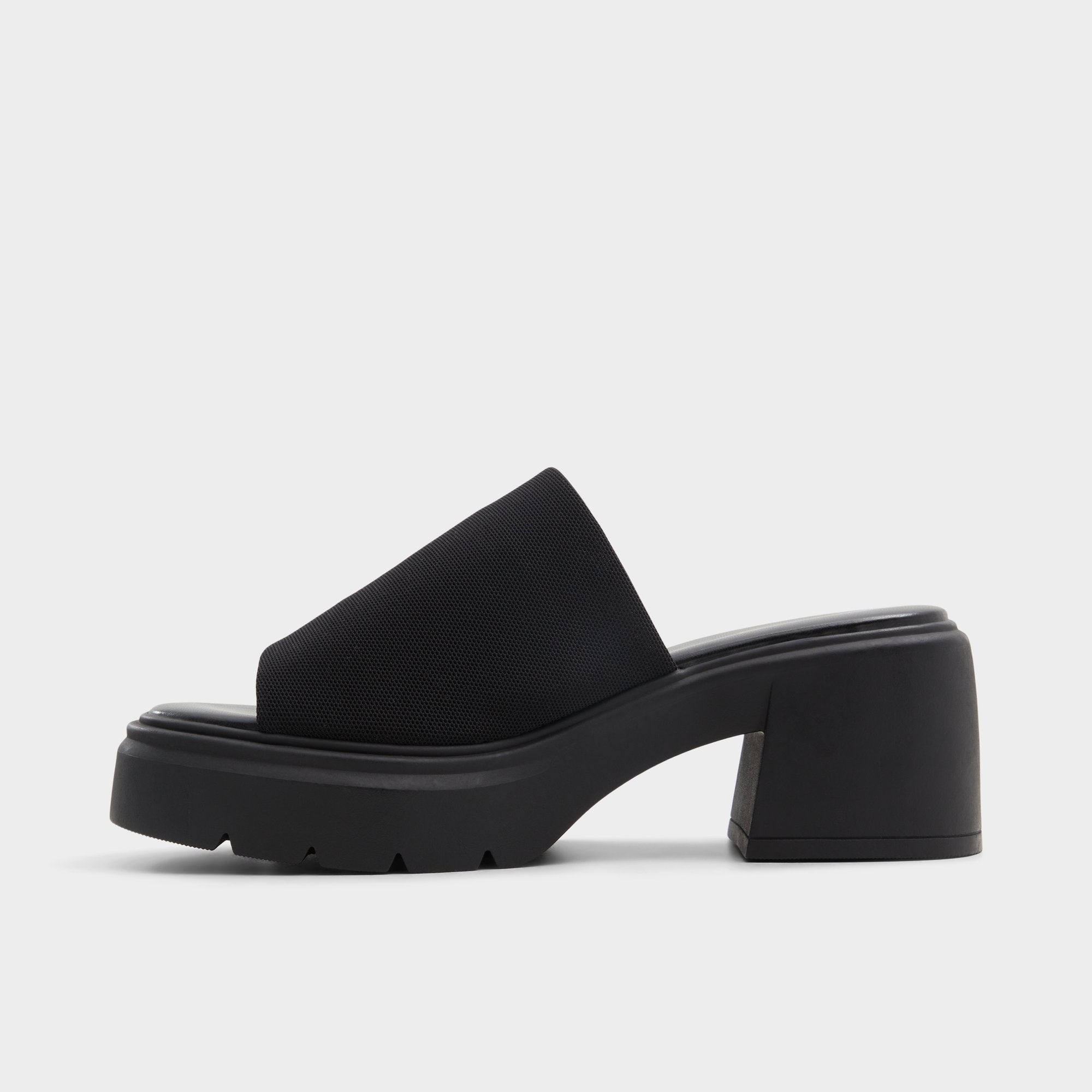Harrietta Black Women's Wedges - Heeled mule, Block heel