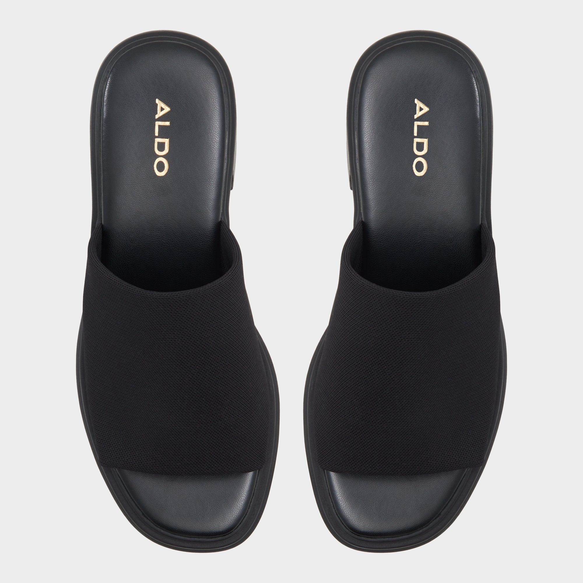 Harrietta Black Women's Wedges - Heeled mule, Block heel