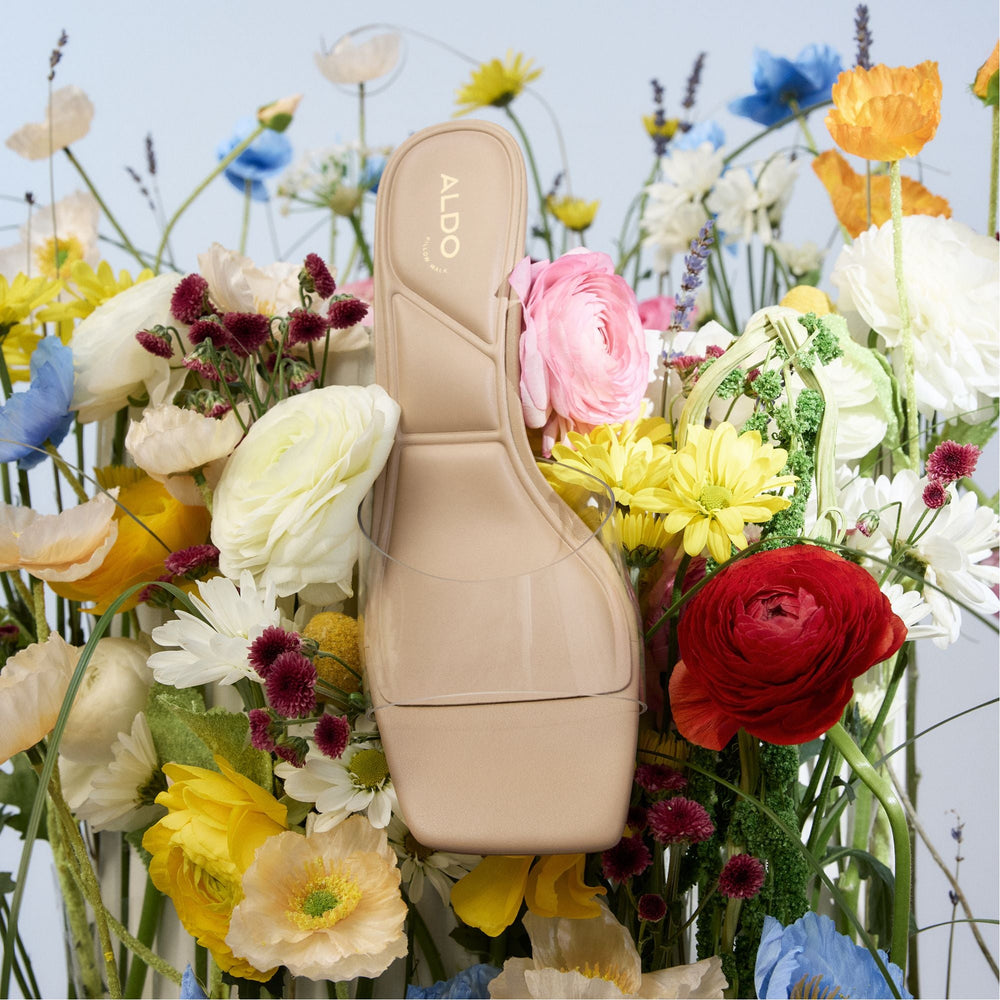 Enchanting Tan Women's Heeled mules - Heeled mule, Kitten heel