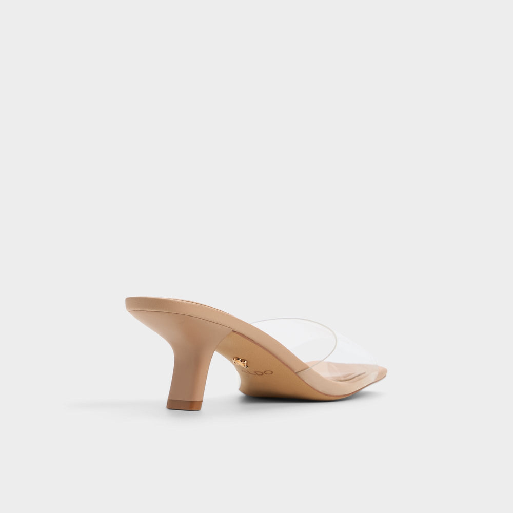 Enchanting Tan Women's Heeled mules - Heeled mule, Kitten heel