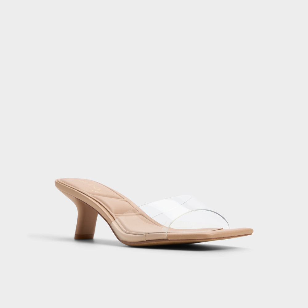 Enchanting Tan Women's Heeled mules - Heeled mule, Kitten heel