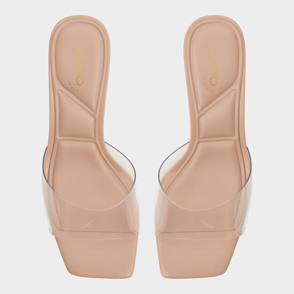 Enchanting Tan Women's Heeled mules - Heeled mule, Kitten heel