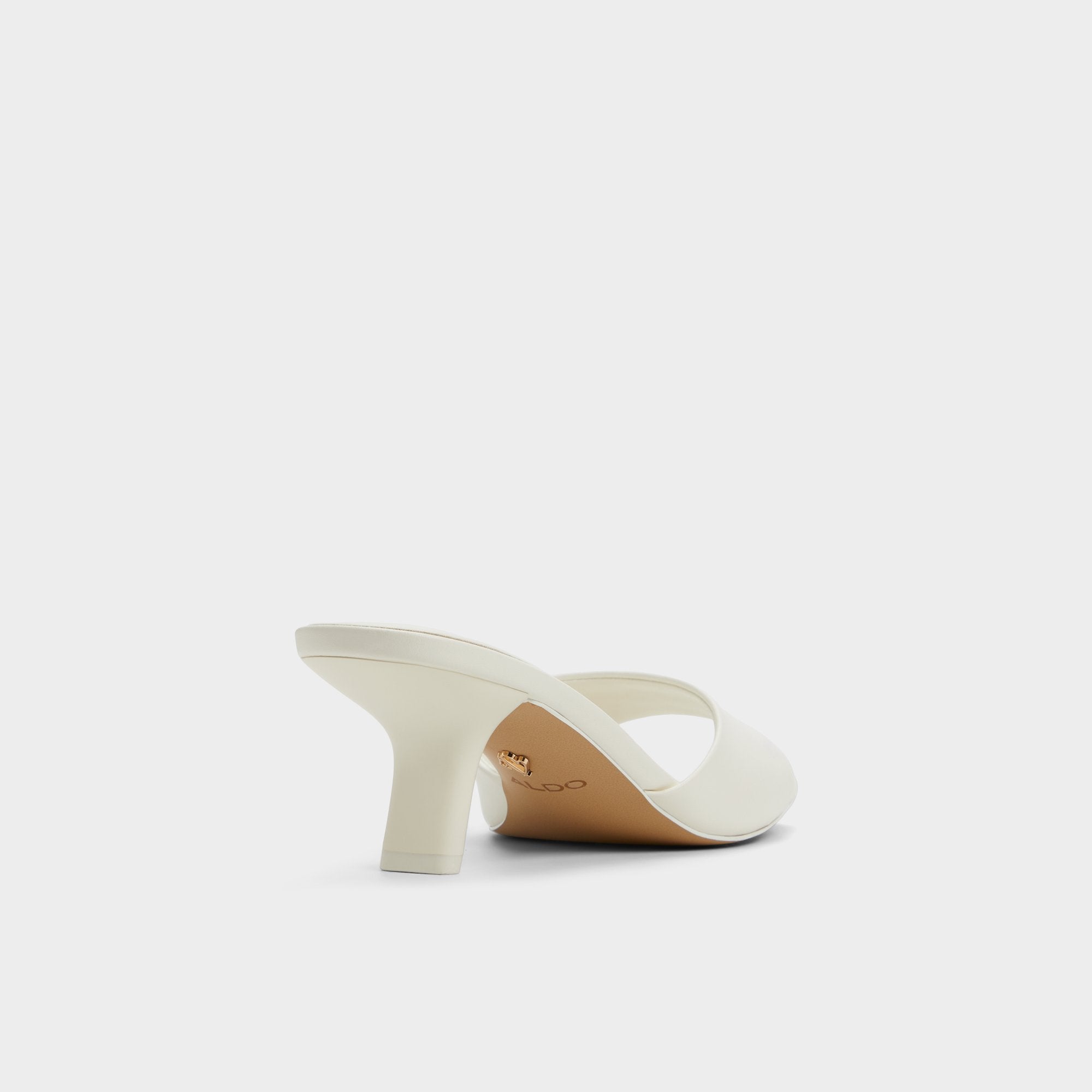 Enchanting White Women's Heeled mules - Heeled mule, Kitten heel